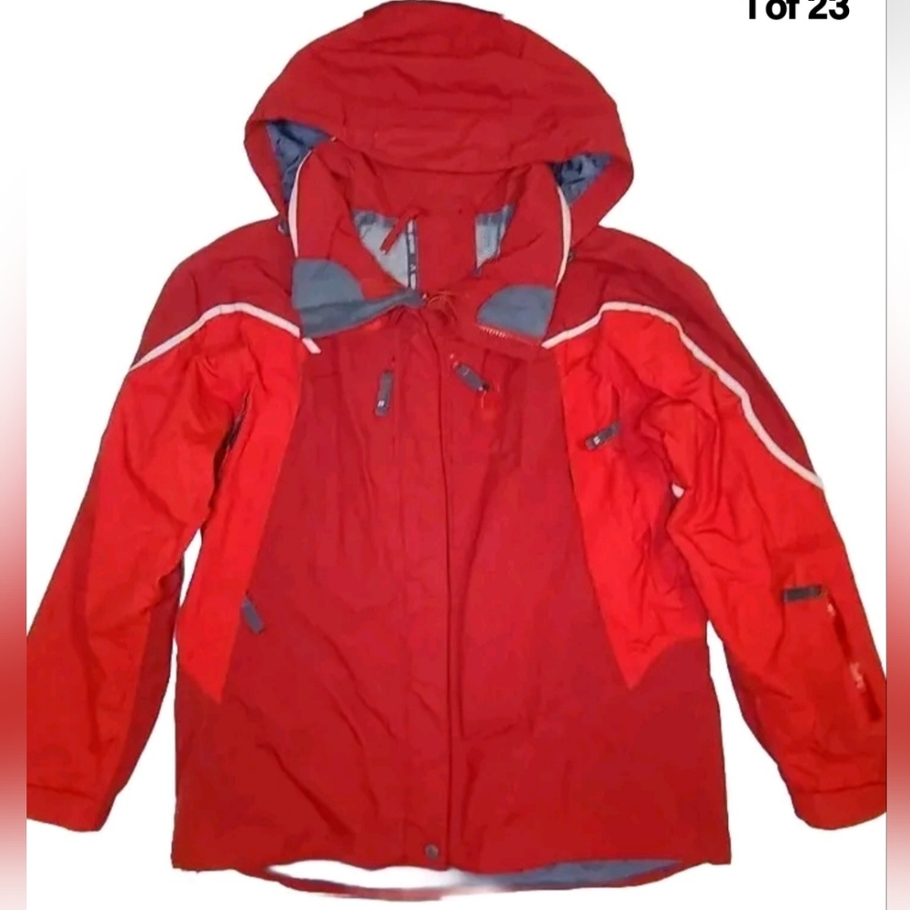 Vintage Sierra Designs Unisex SZ LG/44" Chest 44" 60/40 Parka Jacket Red Hooded
